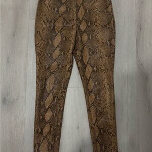 Zara Brown Snake Print Leggings